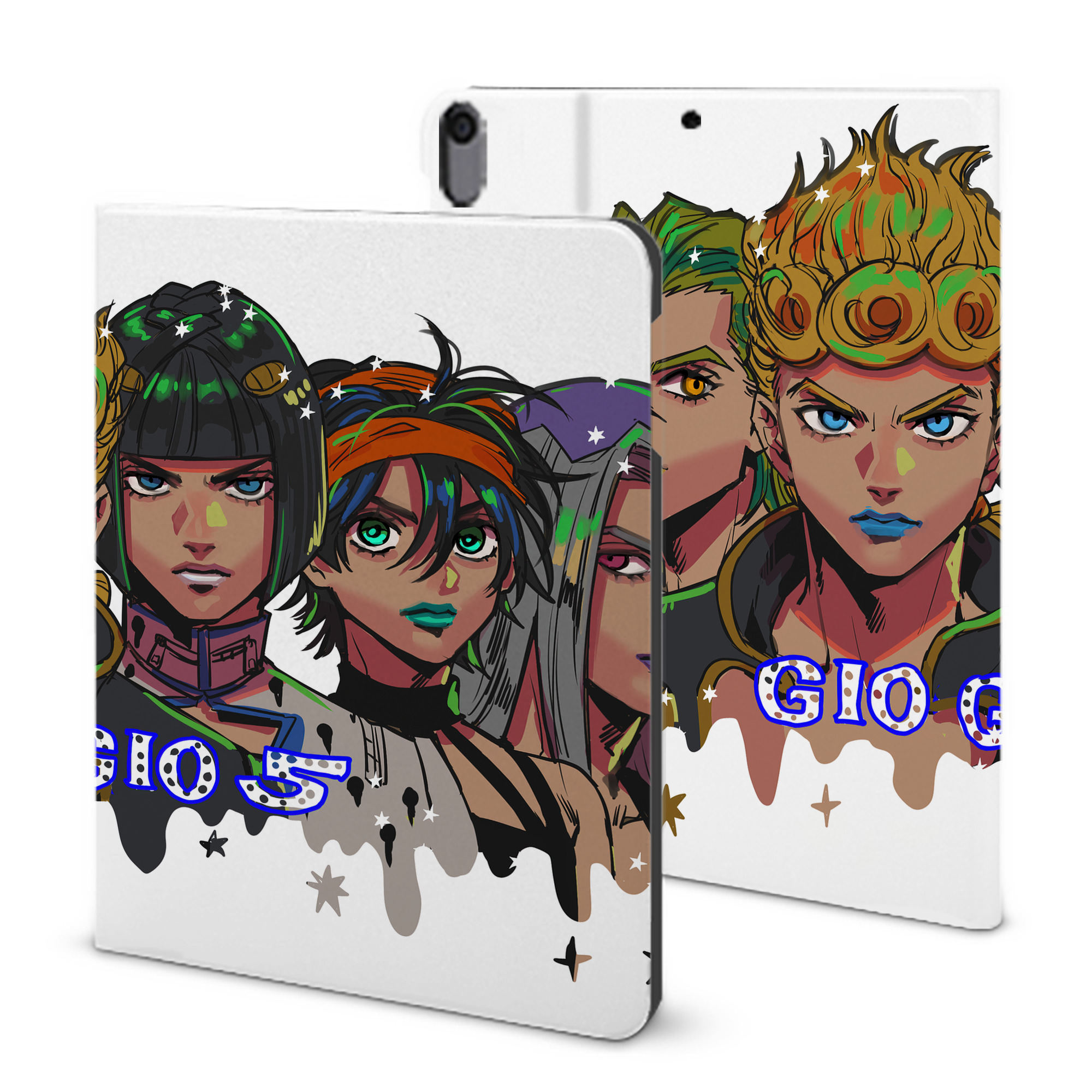（画像用） ジョジョの奇妙な冒険 JoJo's Bizarre Adventure IPad ケース ブック型 PUレザー TPU 耐衝撃 軽量 薄型 ペン収納なし 全面保護 IPad 各モデル対応